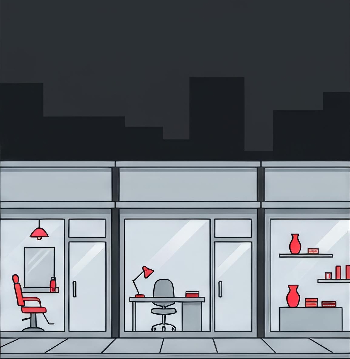 Lokale usługowe, salony, biura